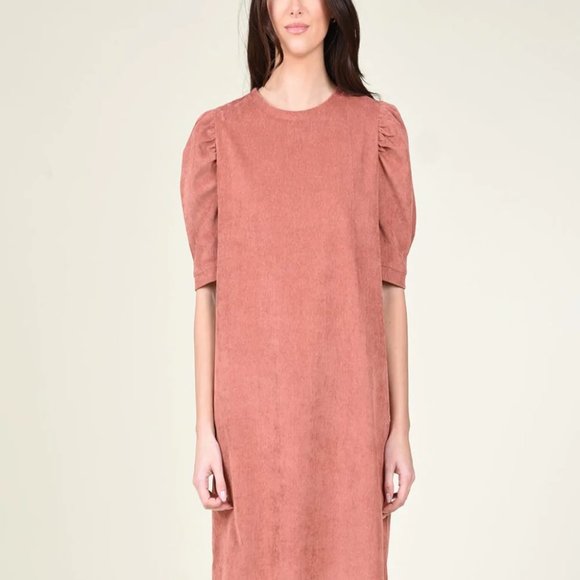 Suede Mini Dress - Blush - Picture 3 of 4